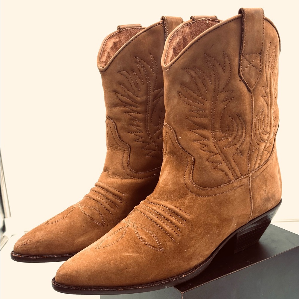 Sabree Genuine Leather Light Brown Ankle Boots “Laurie” | Sz. 8